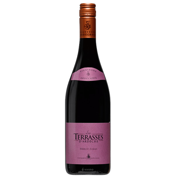 Les Terrasses rouge vin d’Ardèche disponible sur le wineshop d’Histoire de Boire