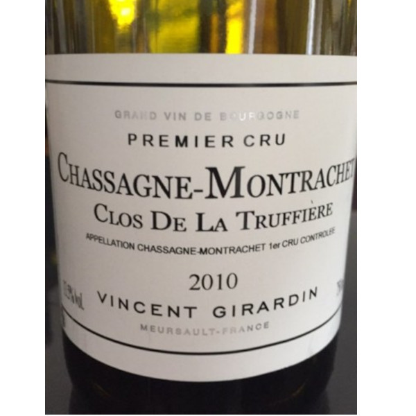 Chassagne Montrachet V Girardin Clos de la Truffières 2010 disponible sur le wineshop d’Histoire de Boire