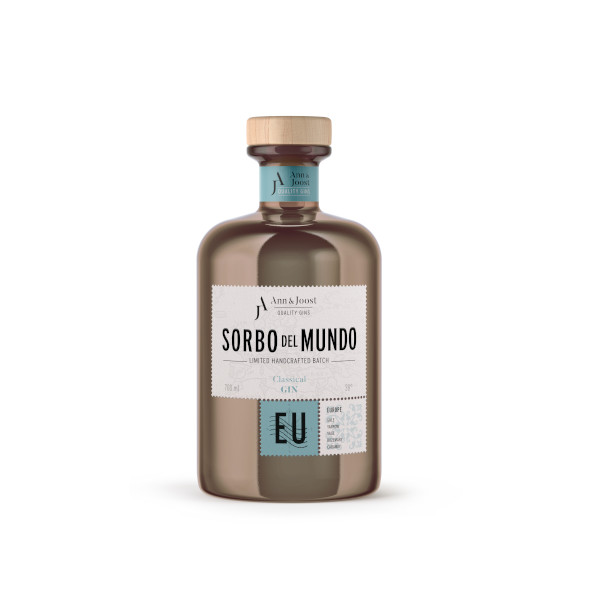Gin belge Sorbo del Mondo Europe disponible sur le webshop d’Histoire de boire